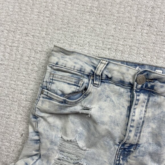 Refuge Denim Miami High Rise Stretch Light wash Cut off Shorts Women’s 7 - Picture 2 of 11